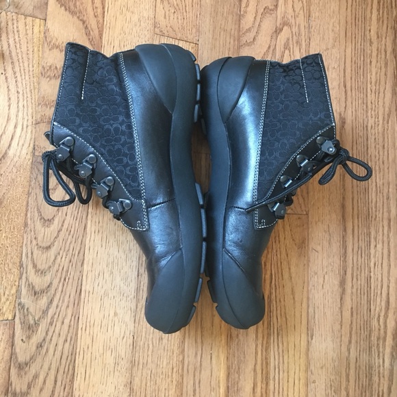 Coach | Shoes | Coach Dyanne Black Leather Ankle Boots | Poshmark